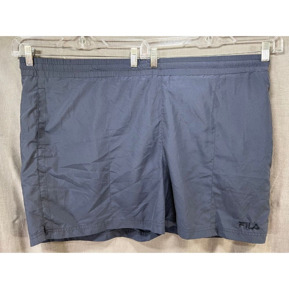 Fila‎ Shorts Mens 2XB Blue Logo Pull On Drawstring Gym Men